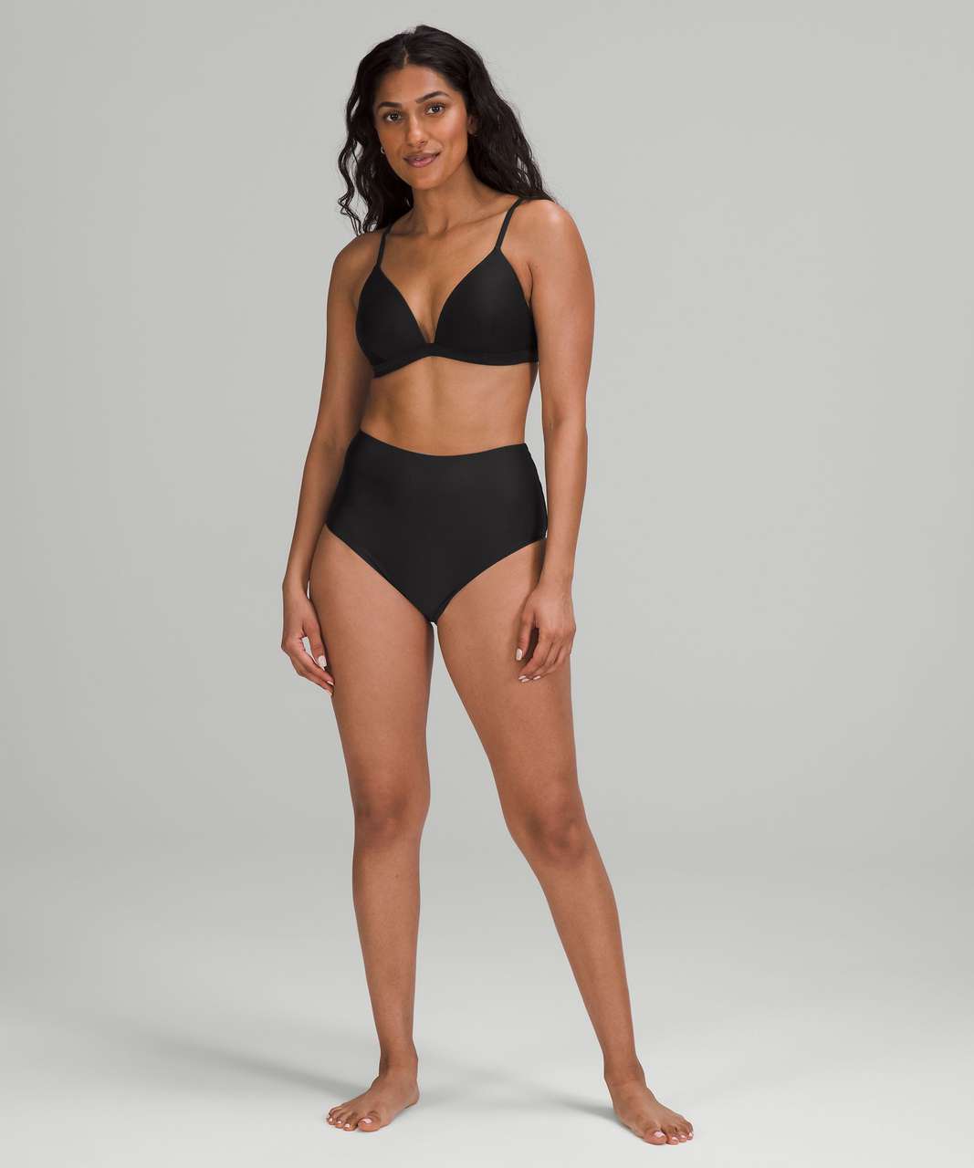 Lululemon Waterside High-Waist Skimpy-Fit Swim Bottom - Black - lulu  fanatics