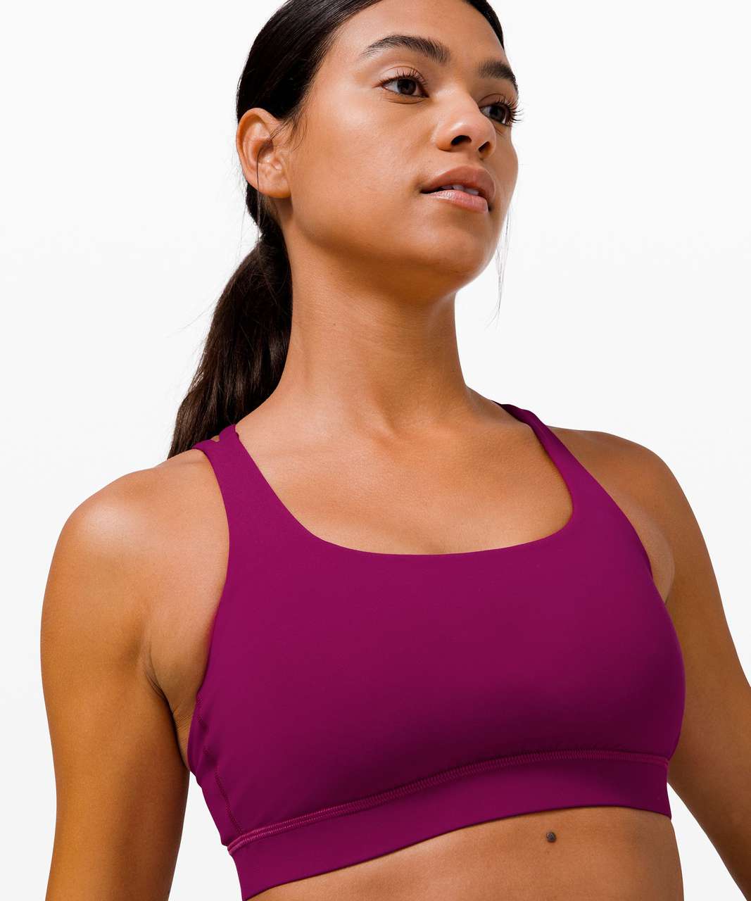 Power Medium Support Sports Bra - Magenta Fusion Purple