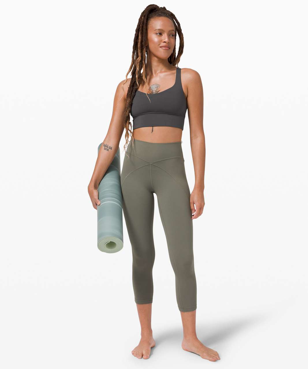 Lululemon Free to Be High-Neck Longline Bra - Wild *Light Support, A/B Cup - Graphite Grey