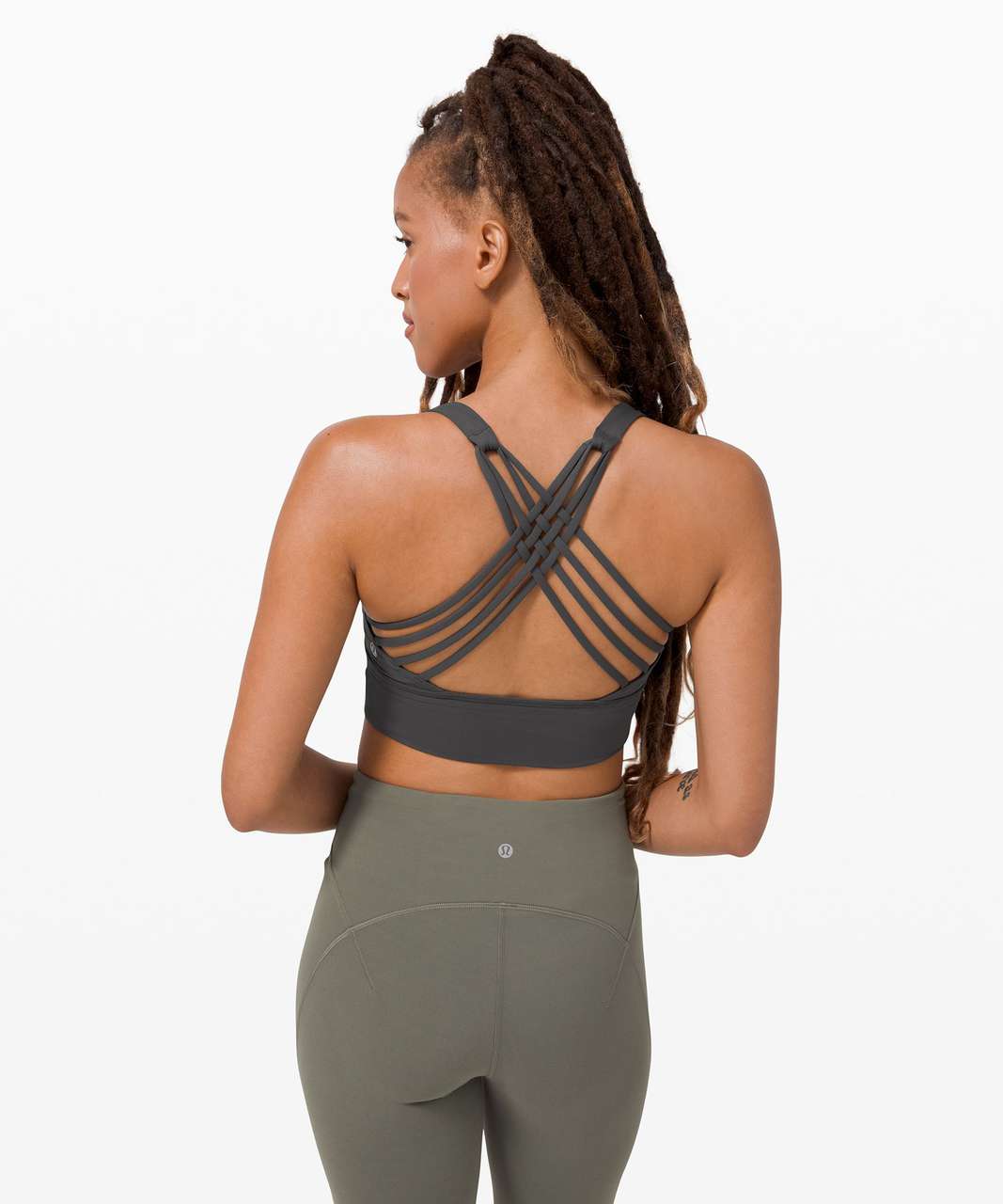 Lululemon Free to Be High-Neck Longline Bra - Wild *Light Support, A/B Cup - Graphite Grey