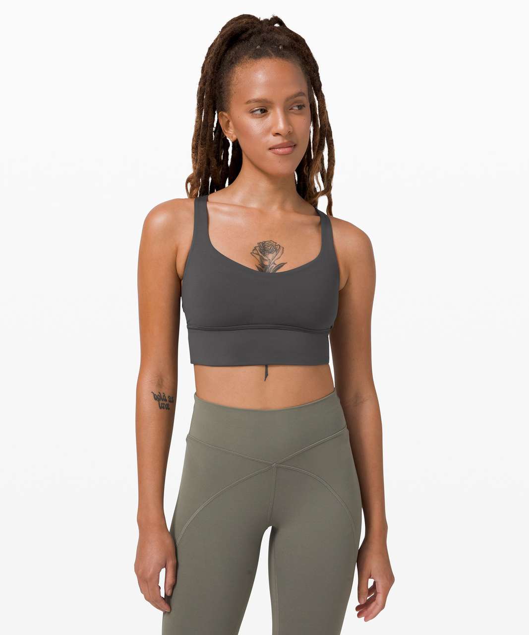 Lululemon Free to Be High-Neck Longline Bra - Wild *Light Support, A/B Cup  - Graphite Grey - lulu fanatics