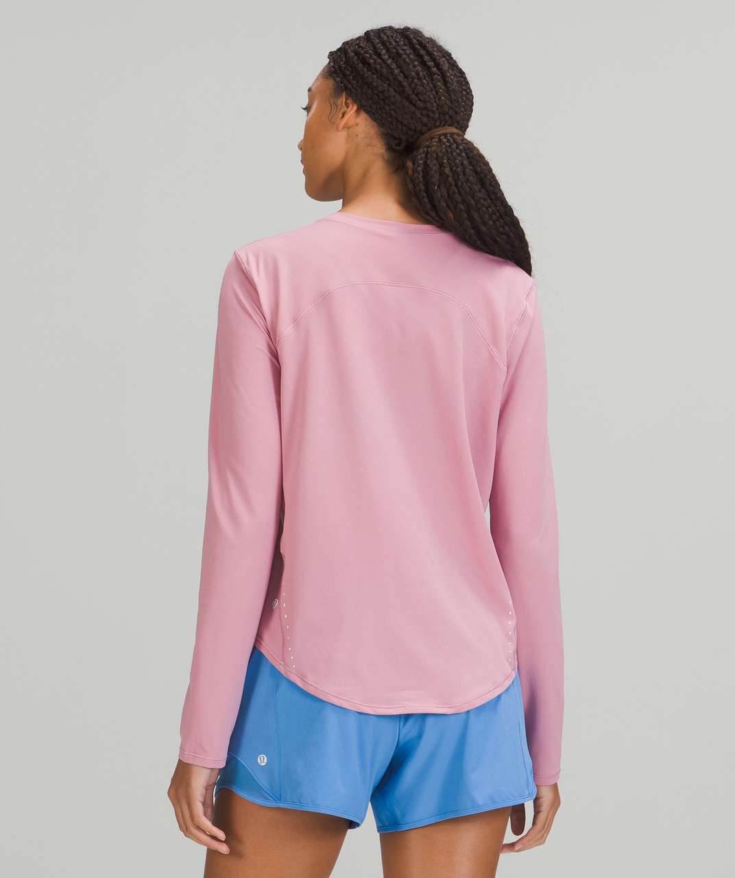 Lululemon High Neck Running and Training Long Sleeve Shirt - Pink Taupe