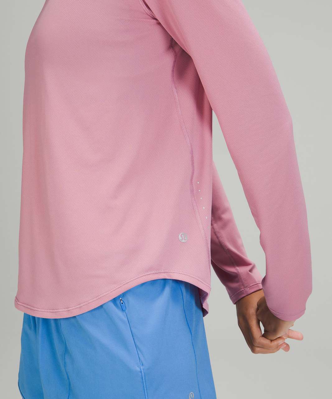 Lululemon High Neck Running and Training Long Sleeve Shirt - Pink Taupe