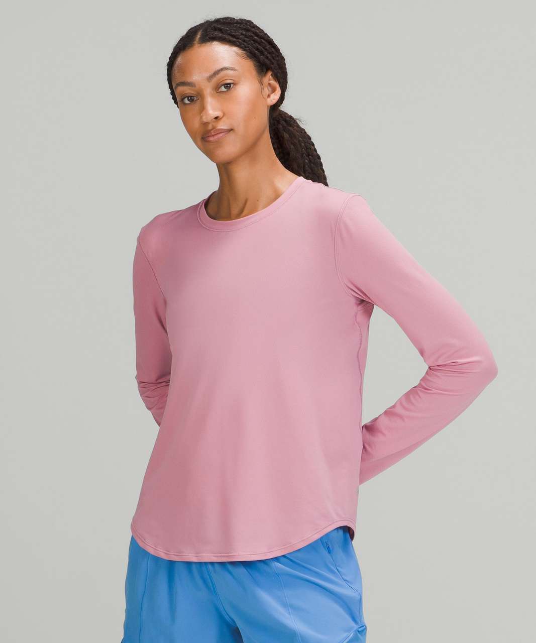 Lululemon Swiftly Tech Long Sleeve Crew In Pink Taupe/pink Taupe