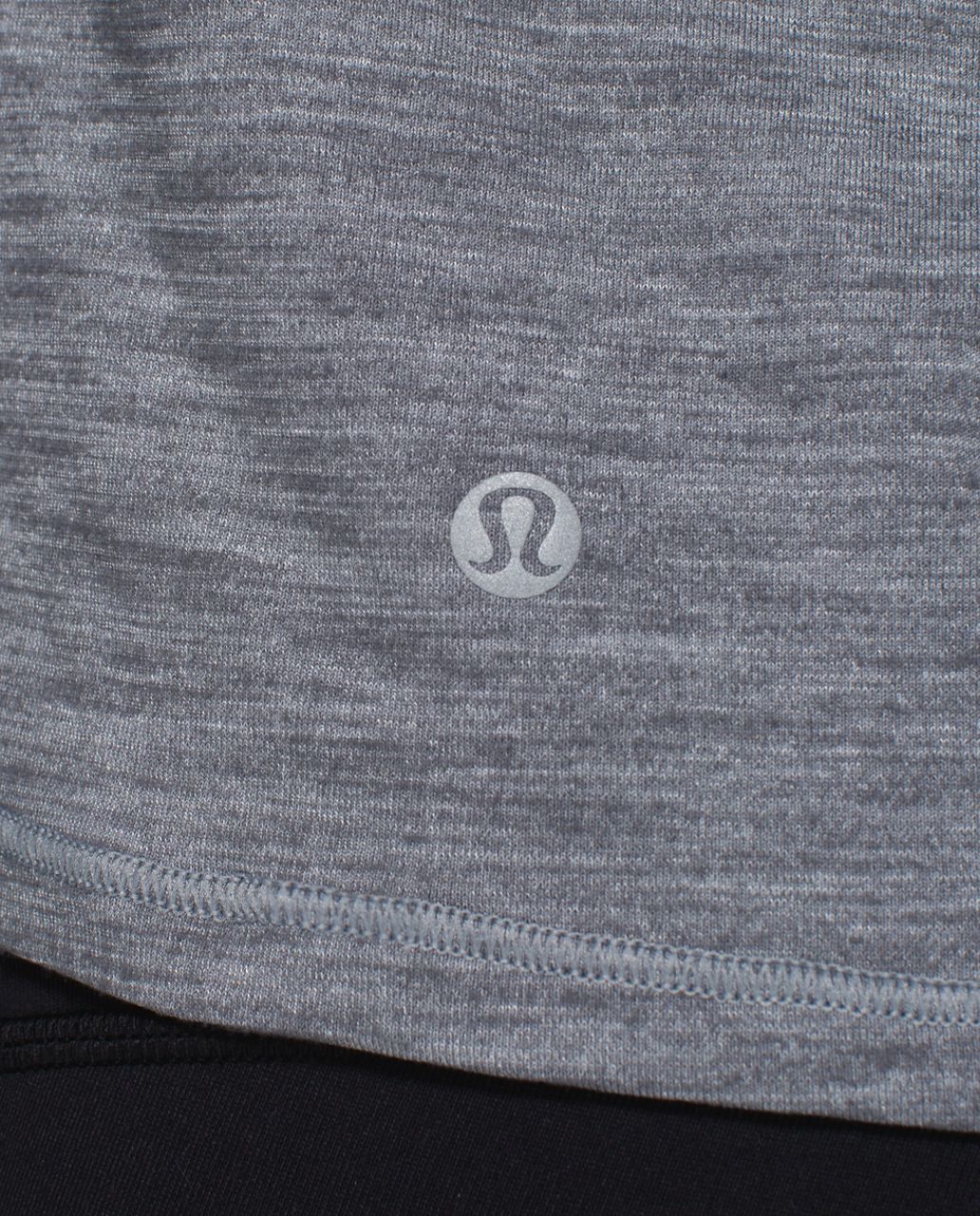 Lululemon Sweaty Or Not Crop Tee - Heathered Slate - lulu fanatics