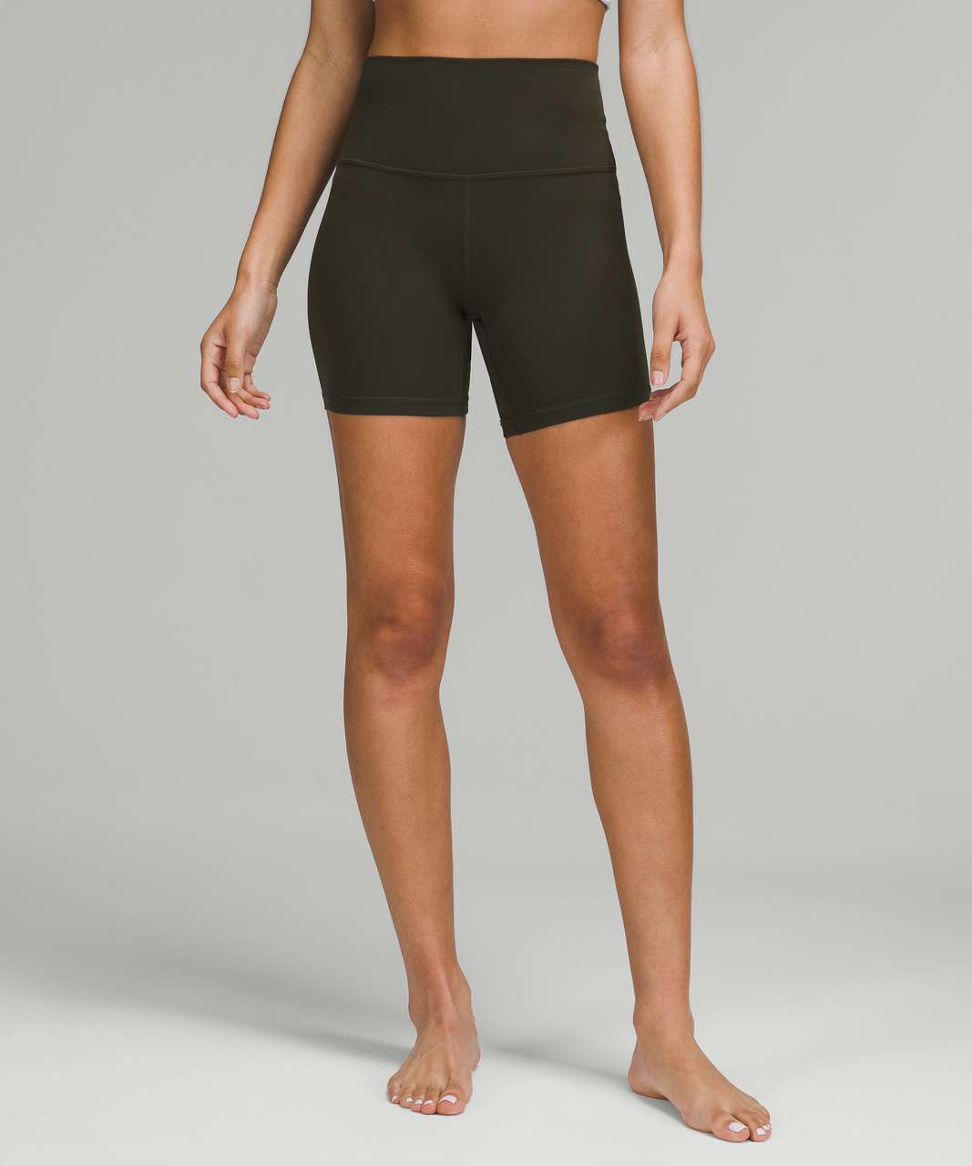 Lululemon Align High-Rise Short 6 - Dark Olive - lulu fanatics