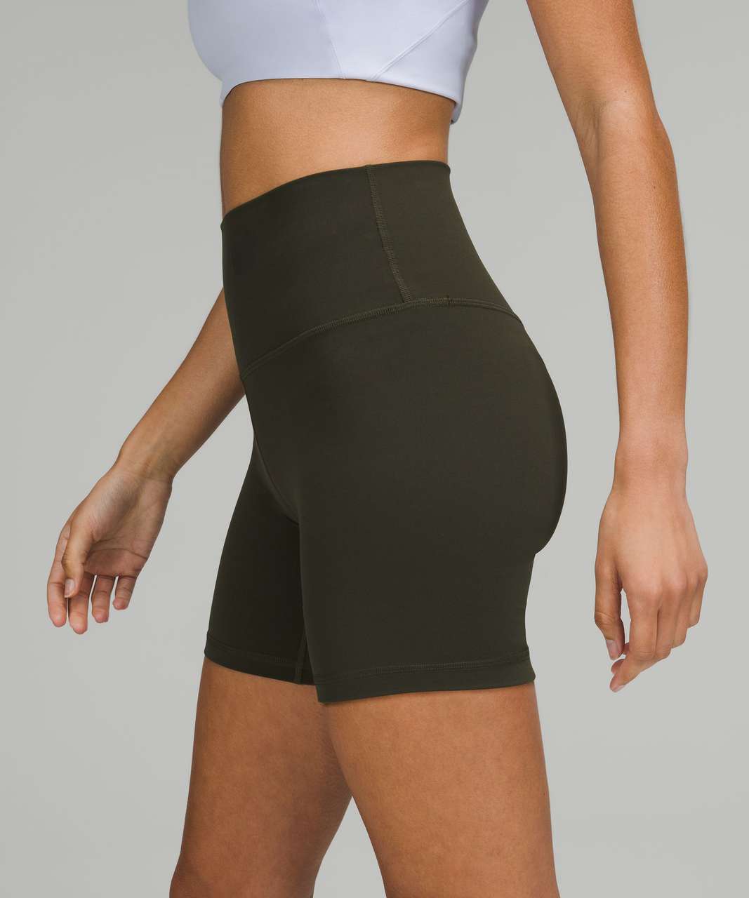 Lululemon Align High-Rise Short 6 - Dark Olive - lulu fanatics