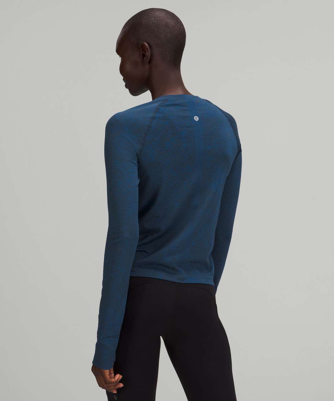 Lululemon Swiftly Tech Long Sleeve Shirt 2.0 *Race Length - Distorted Noise Mineral  Blue / Blazer Blue Tone - lulu fanatics