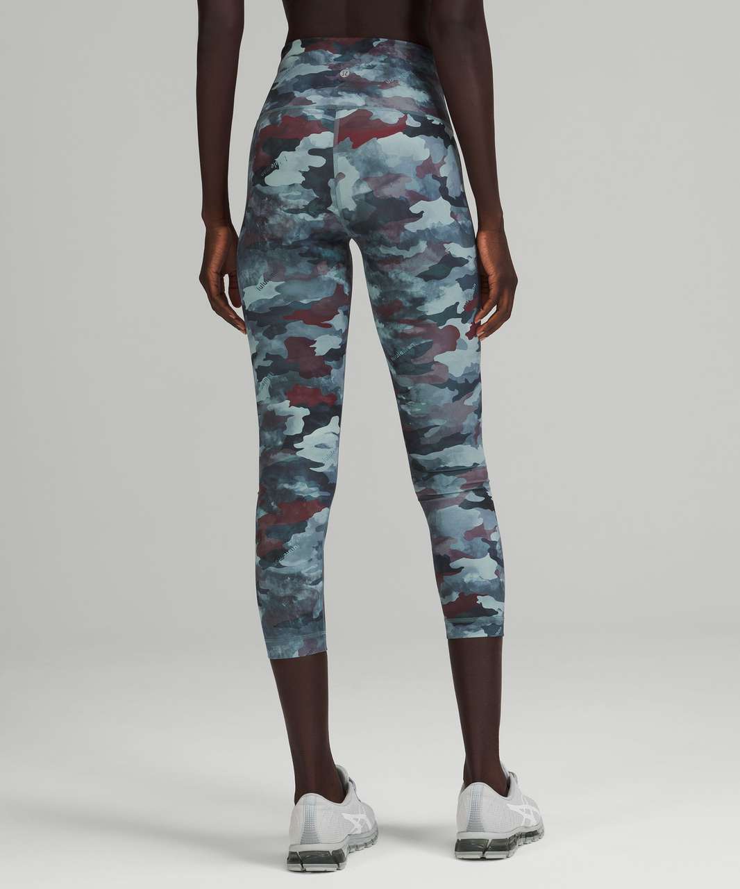 Lululemon Wunder Train High-Rise Crop 23 - Heritage Camo Wash Mineral Blue  Multi - lulu fanatics