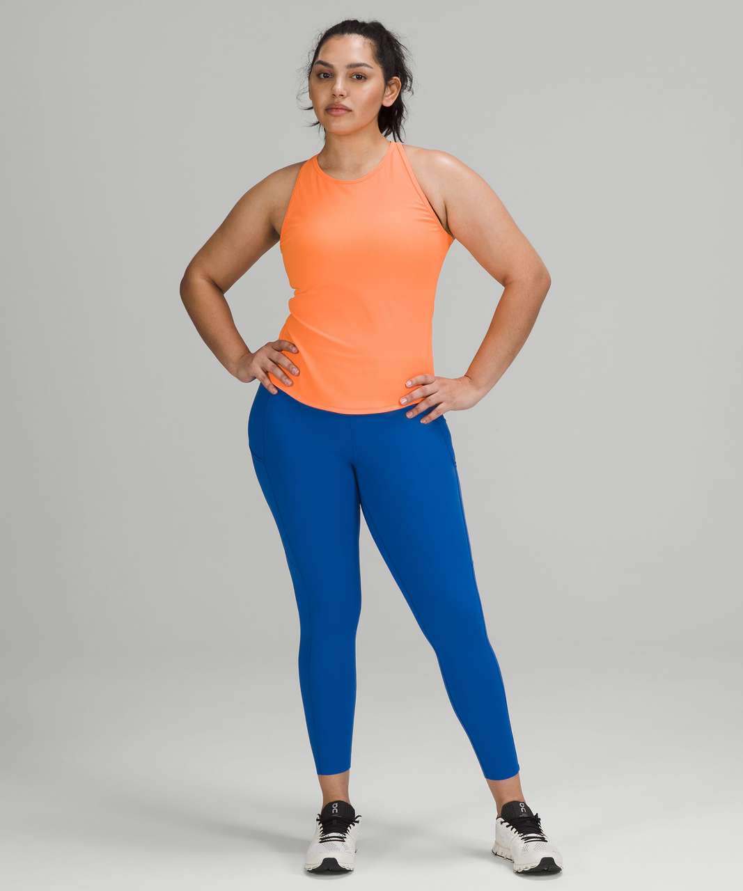 Lululemon Fast and Free High-Rise Tight 25 - Blazer Blue Tone - lulu  fanatics