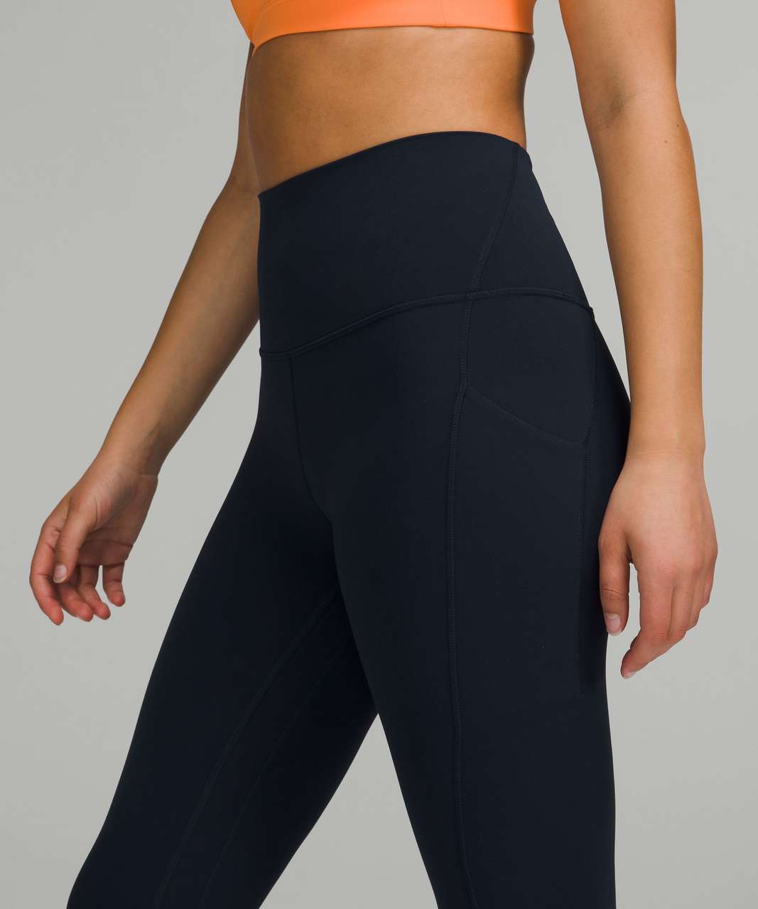 LULULEMON NAVY ALIGN 2 HIGH-RISE WAIST FANATICS NULU SOFT YOGA SLIM LEGGINGS  25