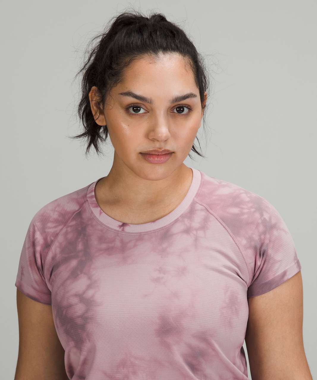 Lululemon Swiftly Tech Short Sleeve Shirt 2.0 - Marble Dye Vintage Plum