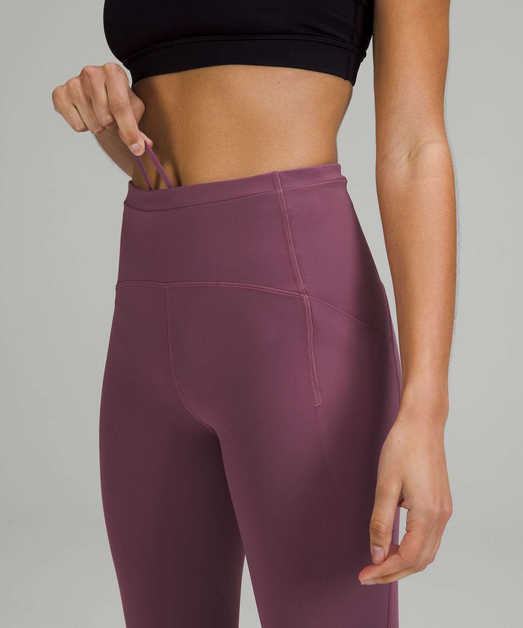 Lululemon Size 8 Swift Speed HR Crop 21” Vintage Plum VTPM Pant HiRise Run  Train 