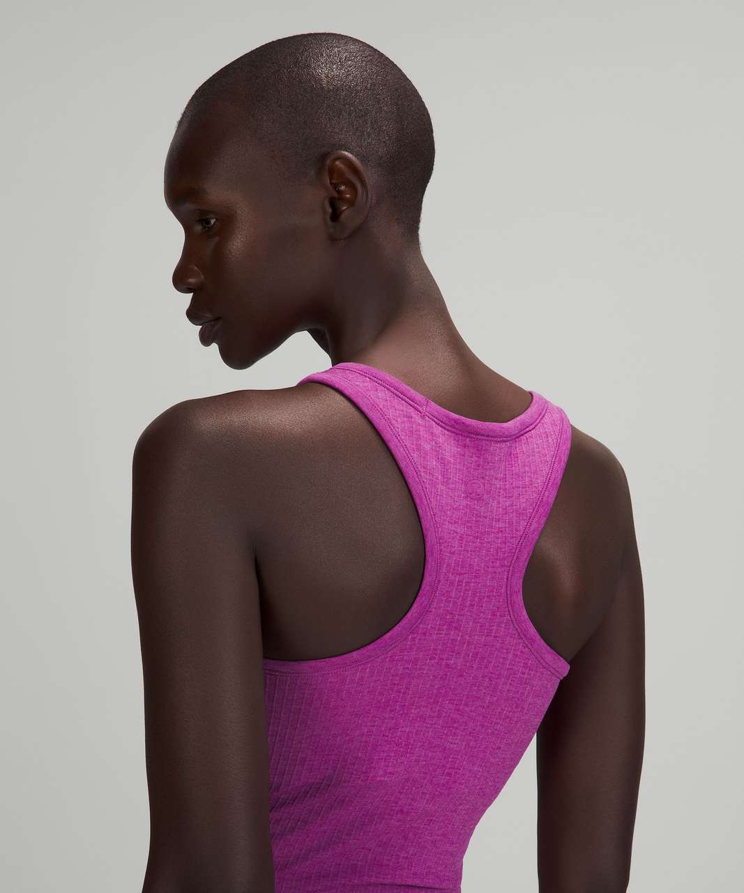 Lululemon Ebb to Street Cropped Racerback Tank Top - Marble Dye Raspberry  Cream - lulu fanatics