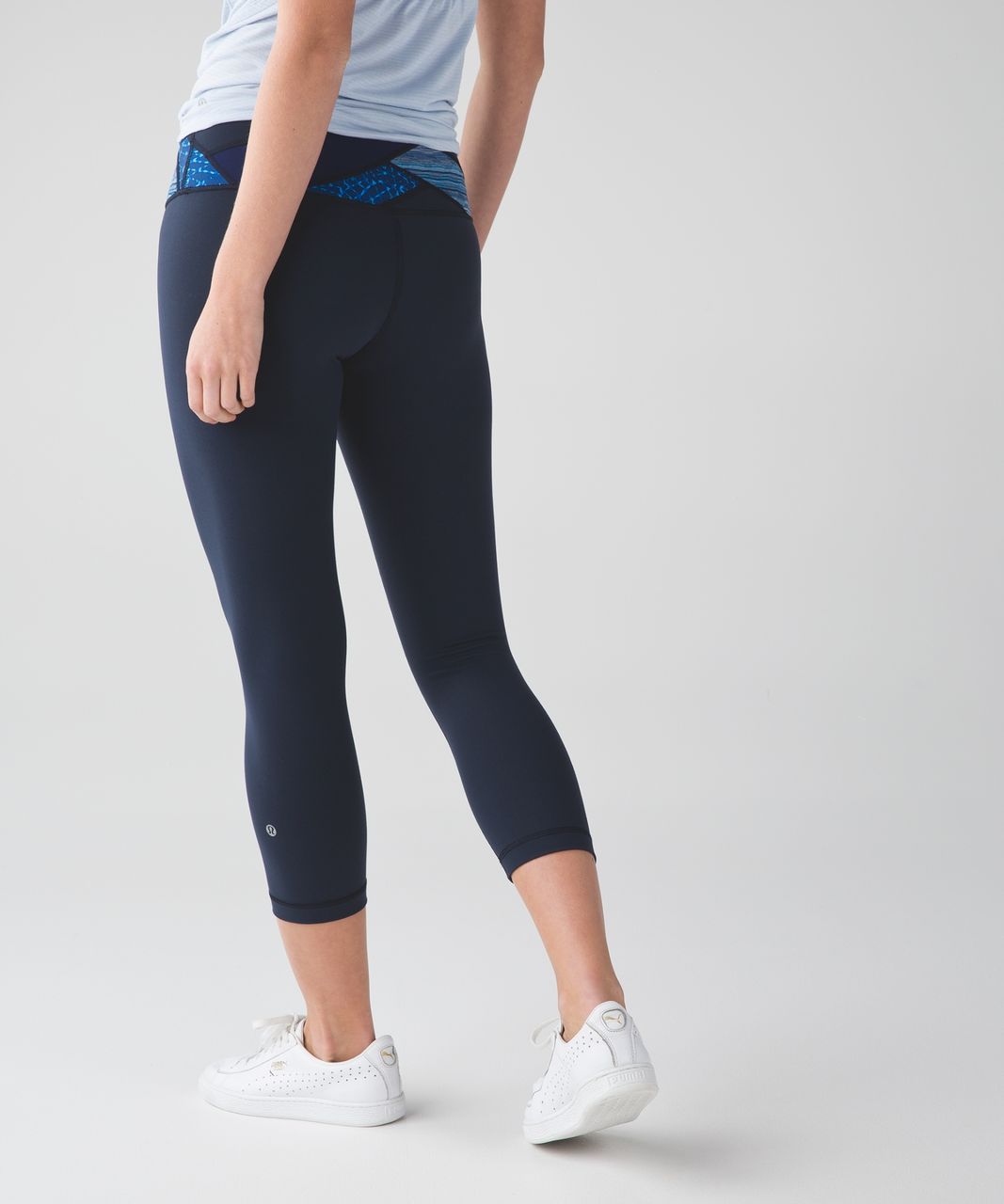 Lululemon Wunder Under Crop III - Inkwell / Hero Blue / Samba Snake Kayak Blue Hero Blue