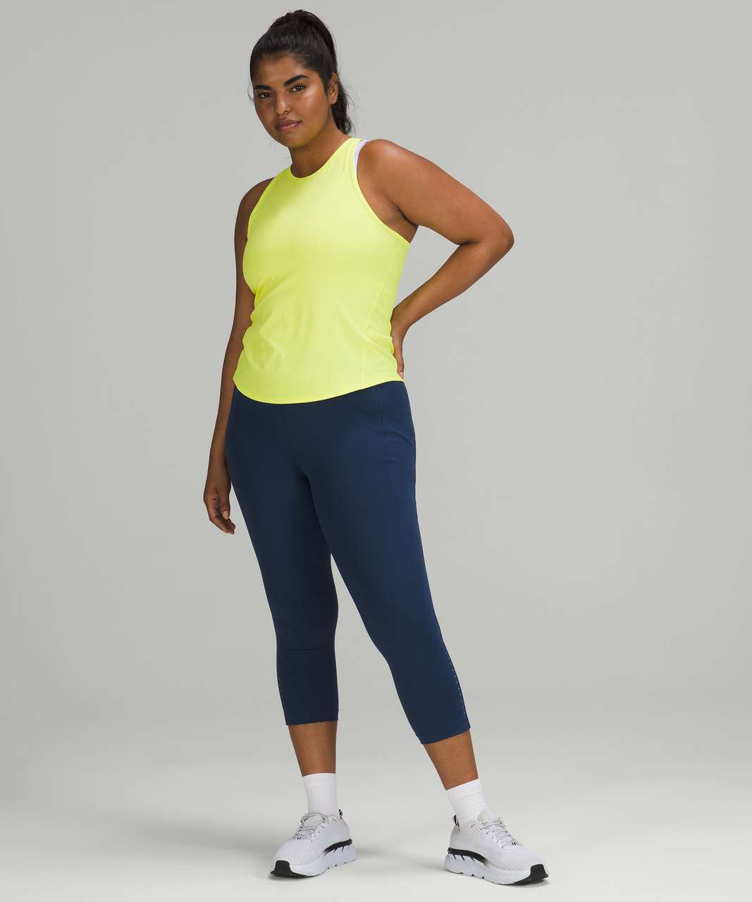 Lululemon Swift Speed High-Rise Crop 21 - Mineral Blue - lulu fanatics