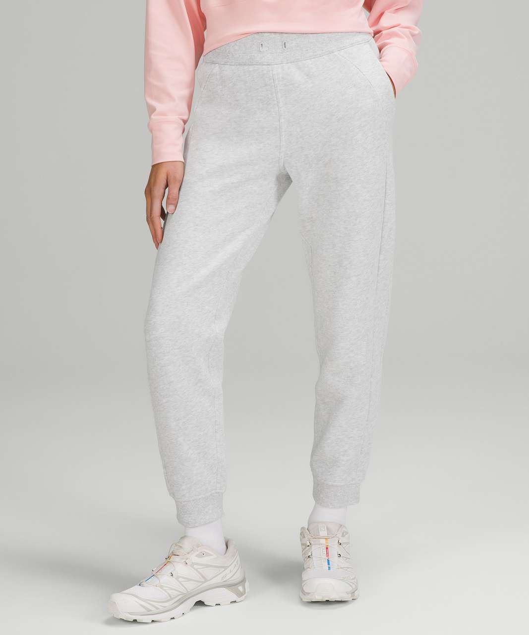 Lululemon Warm Down Jogger *Soft Touch - Heathered Core Ultra Light Grey -  lulu fanatics