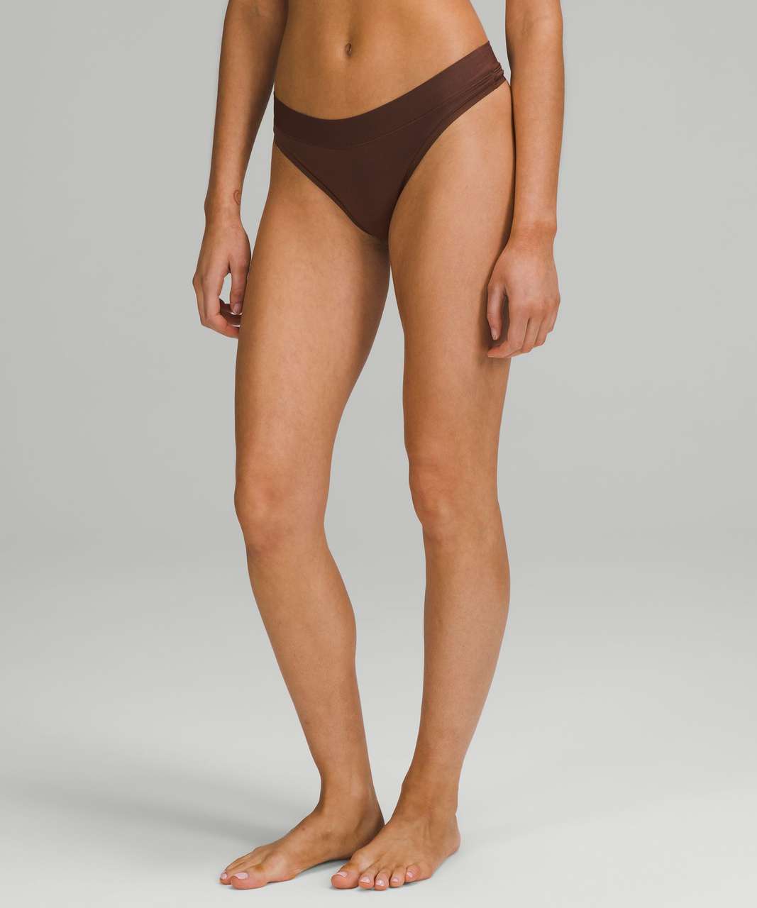 Lululemon UnderEase Mid-Rise Thong Underwear - Java - lulu fanatics