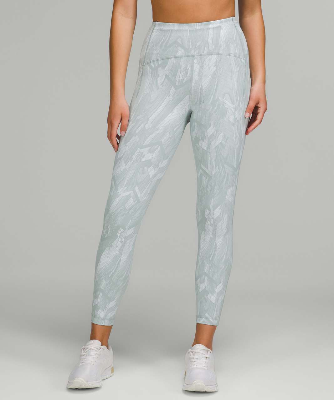 Lululemon Swift Speed High-Rise Tight 25 - Reverberate Chevron Jacquard  Silver Blue White - lulu fanatics