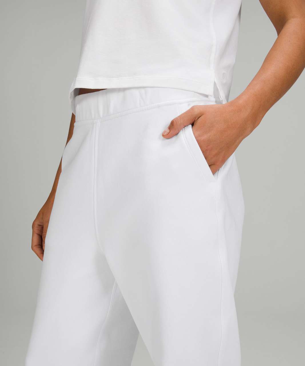 Lululemon Brushed Softstreme Ribbed High-Rise Jogger - White Opal - lulu  fanatics