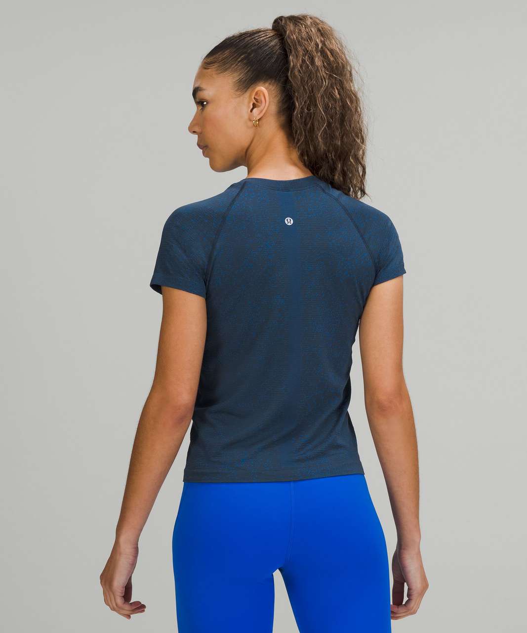 Lululemon Swiftly Tech Short Sleeve Shirt 2.0 *Race Length - Distorted Noise Mineral Blue / Blazer Blue Tone