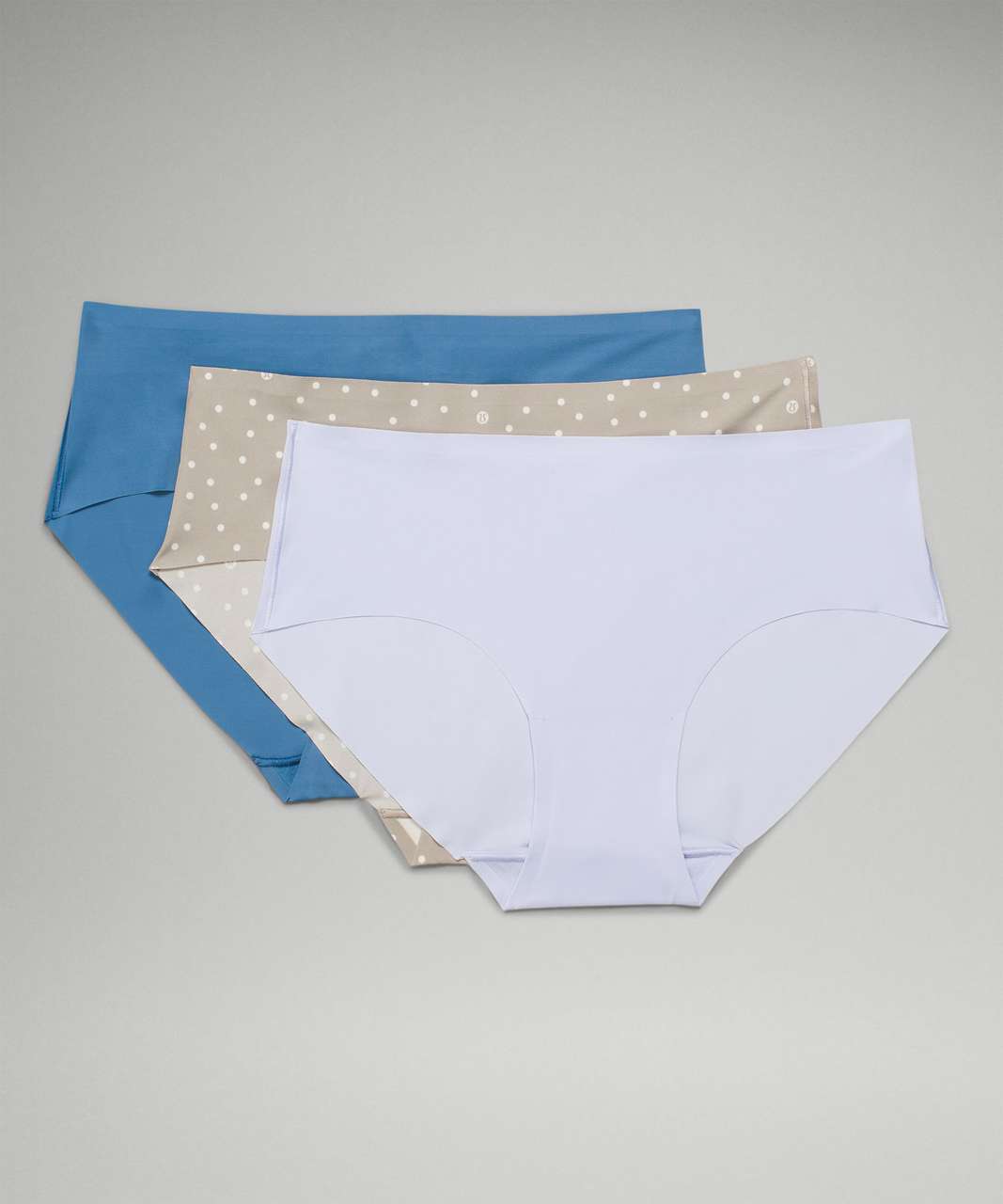 Lululemon InvisiWear Mid-Rise Hipster Underwear 3 Pack - Pastel Blue / Soft Denim / Inspirit Polka 2.0 White Opal Riverstone