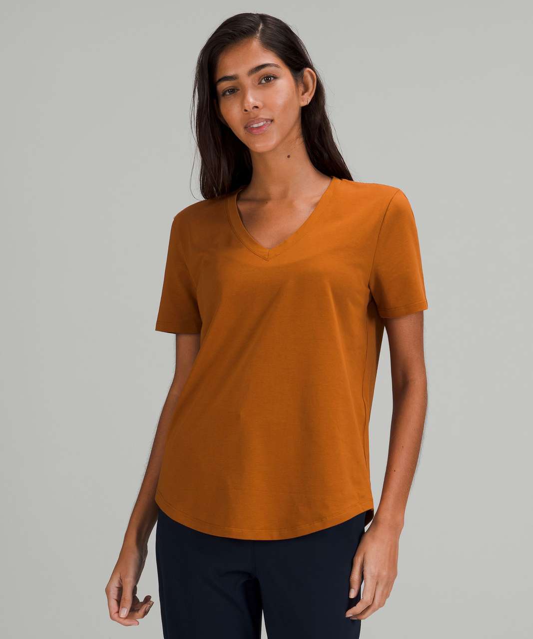 Brown Tee - Short Sleeve Top - Jersey Knit Top - Scoop Neck Top - Lulus