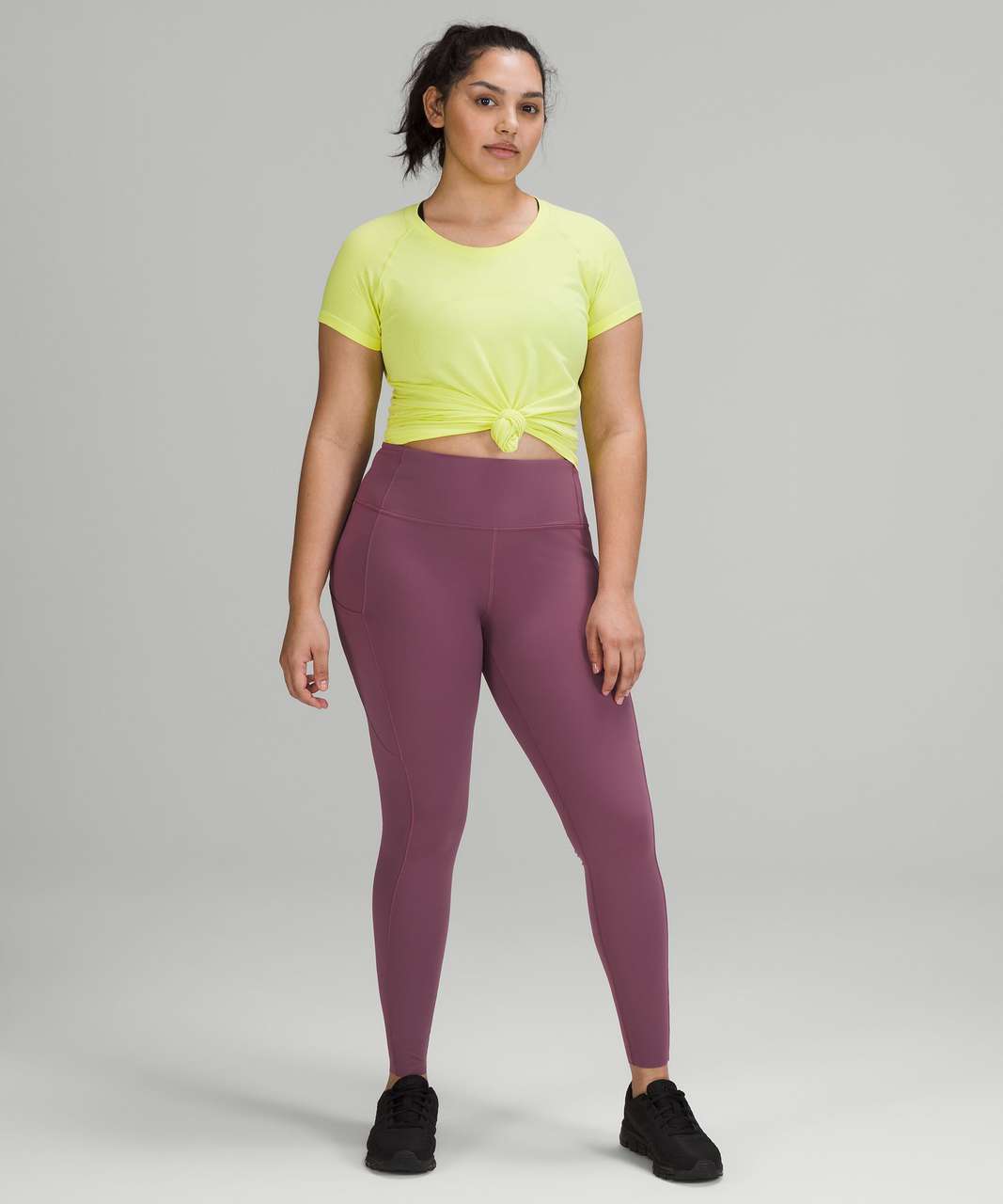 Lululemon Fast and Free High-Rise Tight 28 - Vintage Plum - lulu fanatics