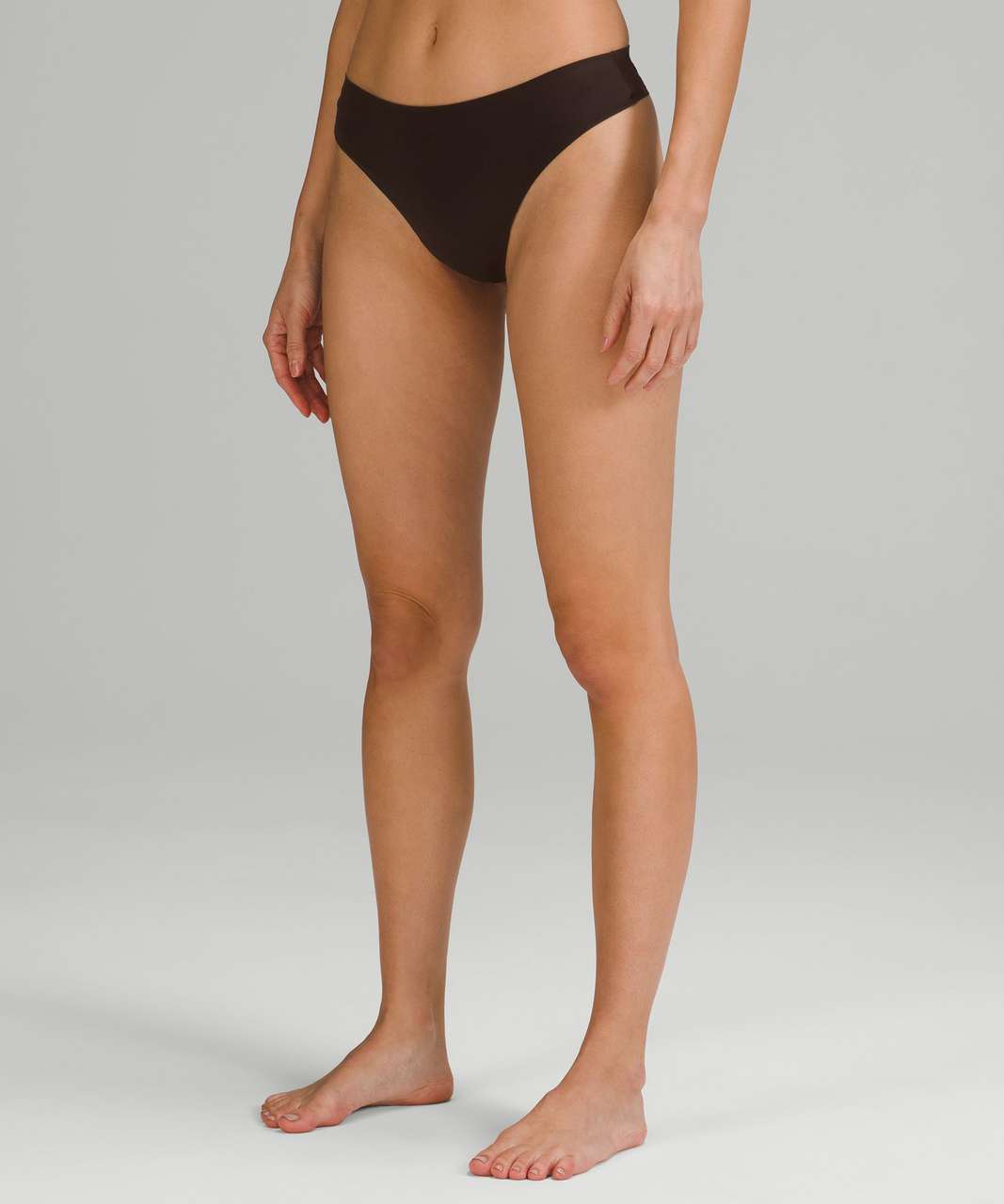 Lululemon InvisiWear Mid-Rise Thong Underwear - French Press