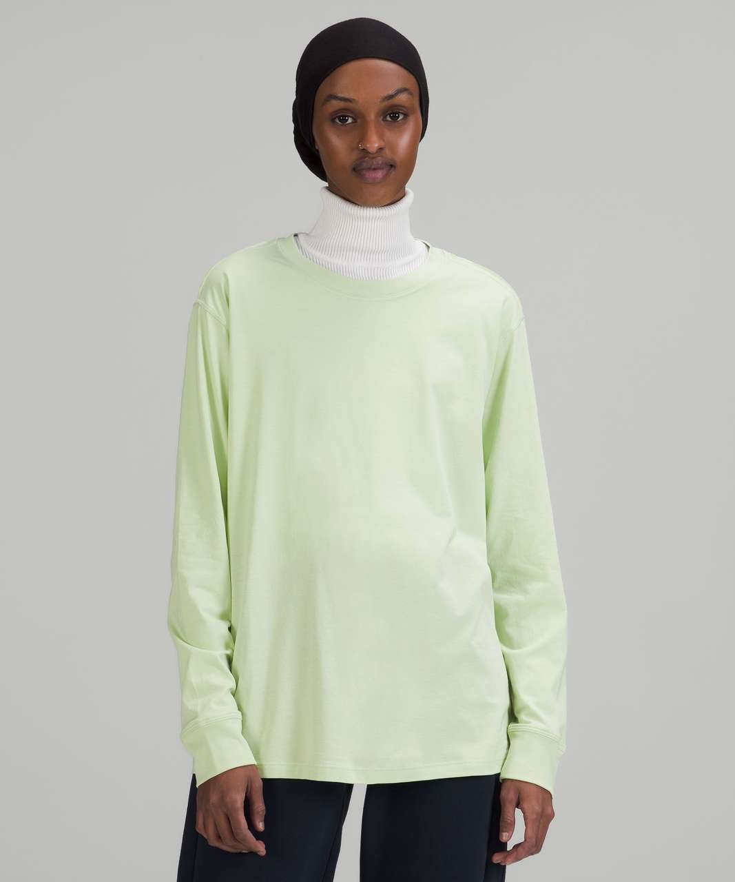 Lululemon All Yours Cotton Long Sleeve Shirt - Heathered Core