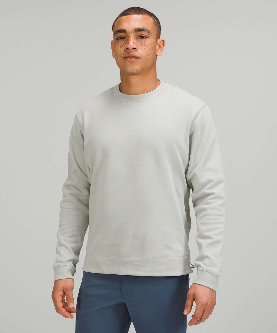 Lululemon French Terry Oversized Long Sleeve Crew - Seal Grey - lulu  fanatics