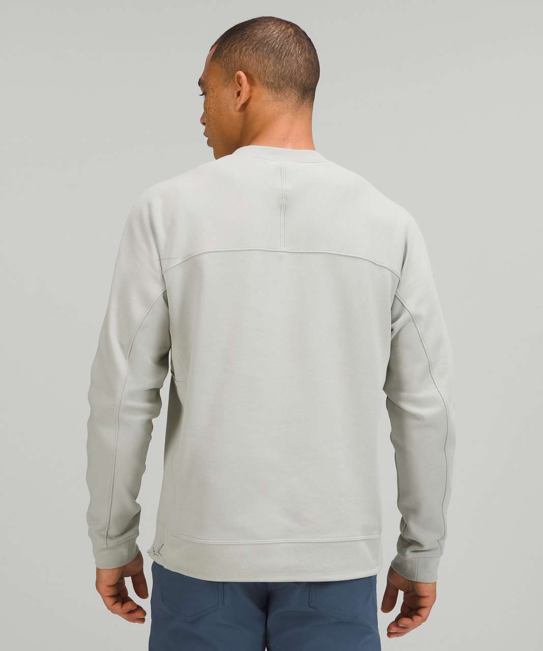 lululemon FRENCH TERRY OVERSIZED HALF ZIP - Sweatshirt - heathered  bone/white - Zalando.de