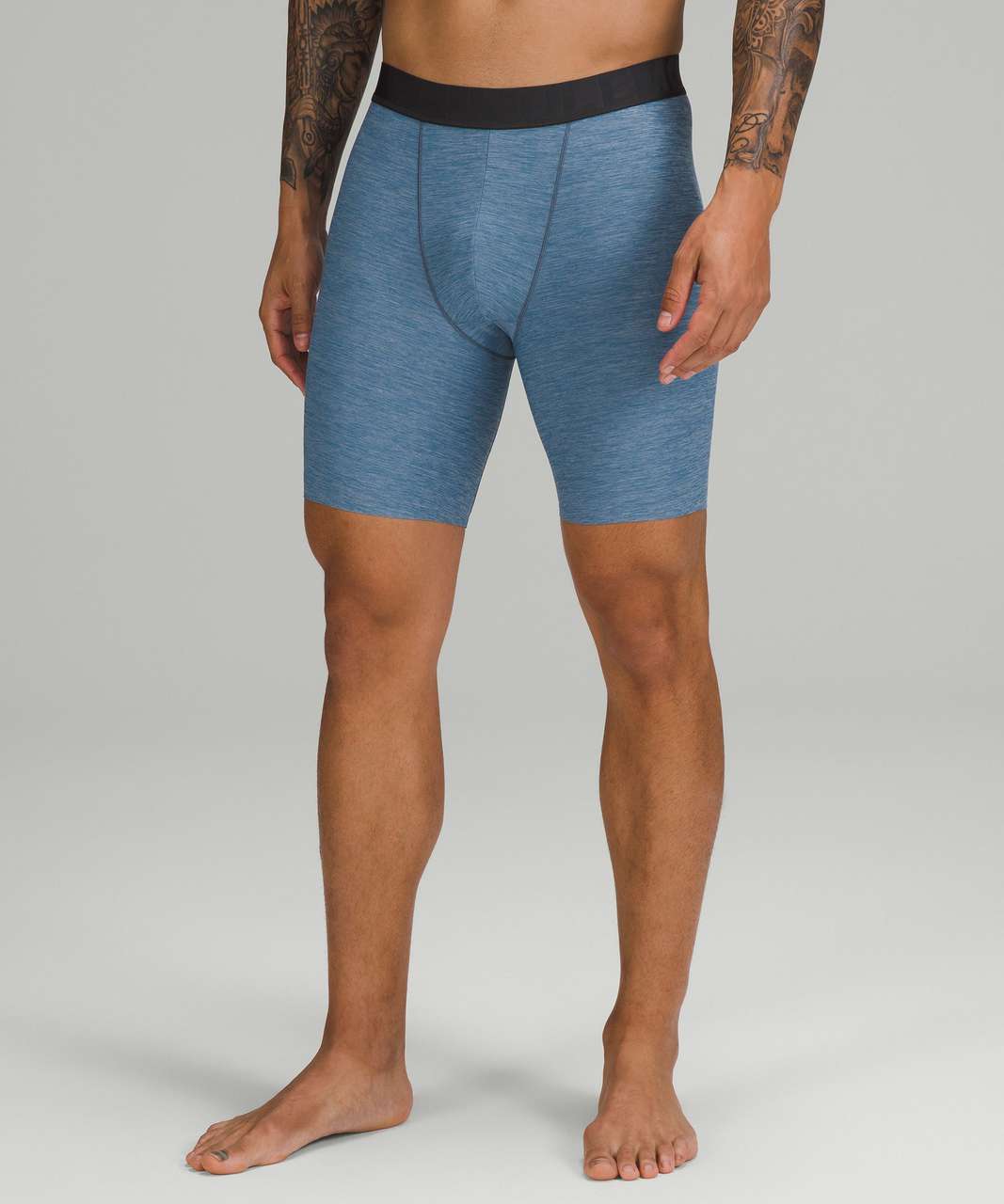 Lululemon Built to Move Long Boxer 7" - Heathered Soft Denim