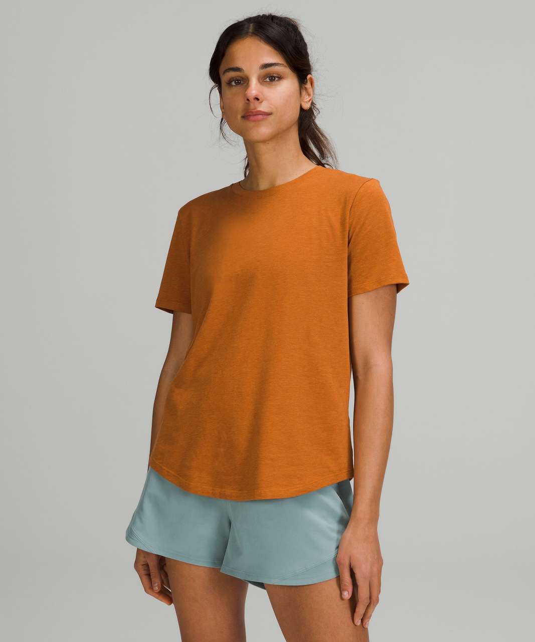 Lululemon Love Crew T-Shirt - HEATHERED BUTTERNUT BROWN