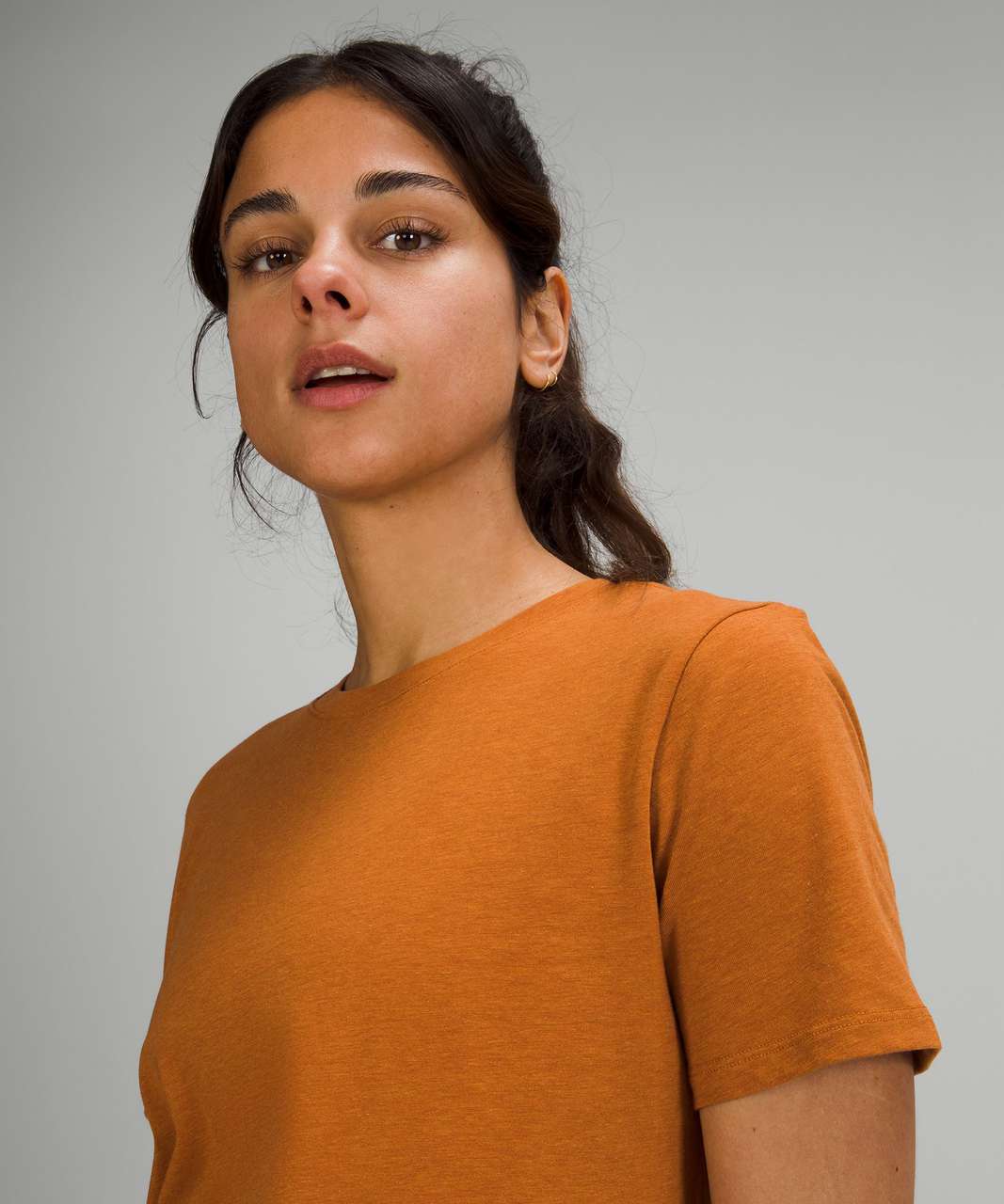 Lululemon Love Crew T-Shirt - HEATHERED BUTTERNUT BROWN