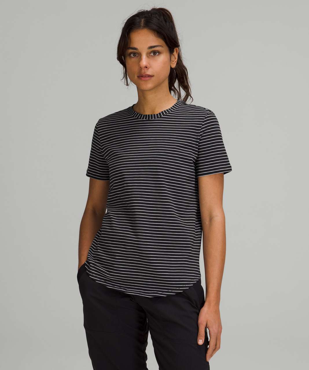 Lululemon Love Crew T-Shirt - Parallel Stripe Black White