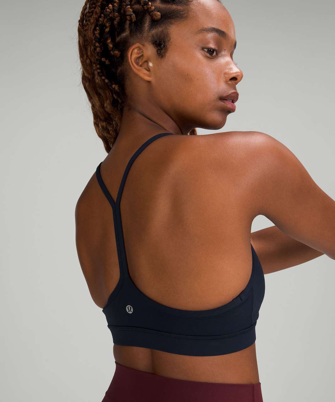 Lululemon Flow Y Nulu Bra Light Support, A-c Cups In True Navy