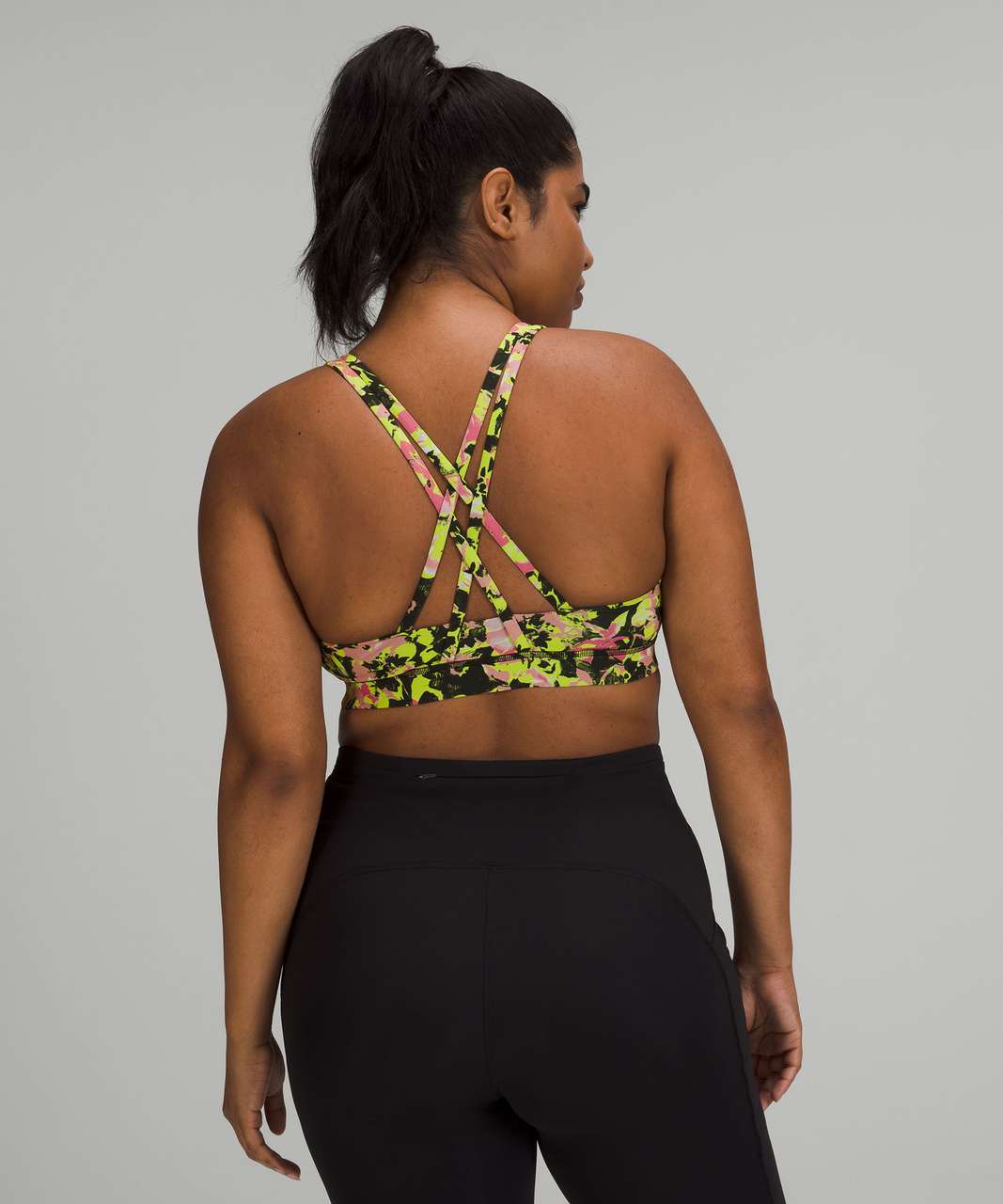 Lululemon Energy Bra *Medium Support, B–D Cups - Inflect Floral Highlight  Yellow Multi - lulu fanatics