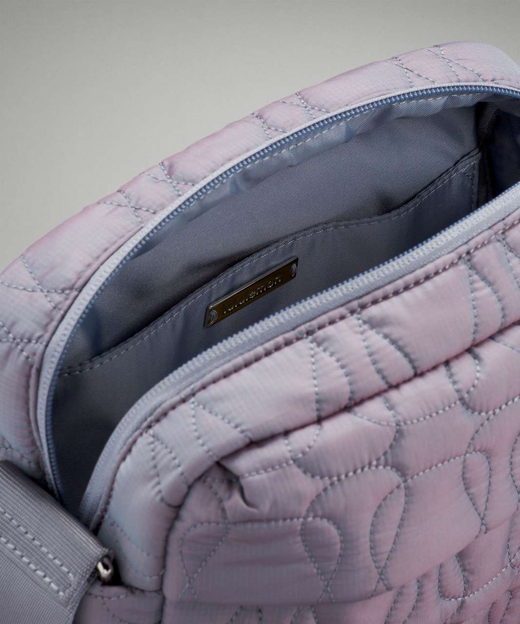 Lululemon Quilted Embrace Crossbody Bag - Pink Taupe / Icing Blue / Rhino Grey