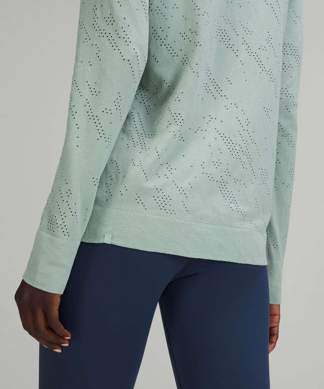 Lululemon Swiftly Relaxed-fit Long Sleeve Shirt In Painted Camo Silver Blue/sheer  Blue