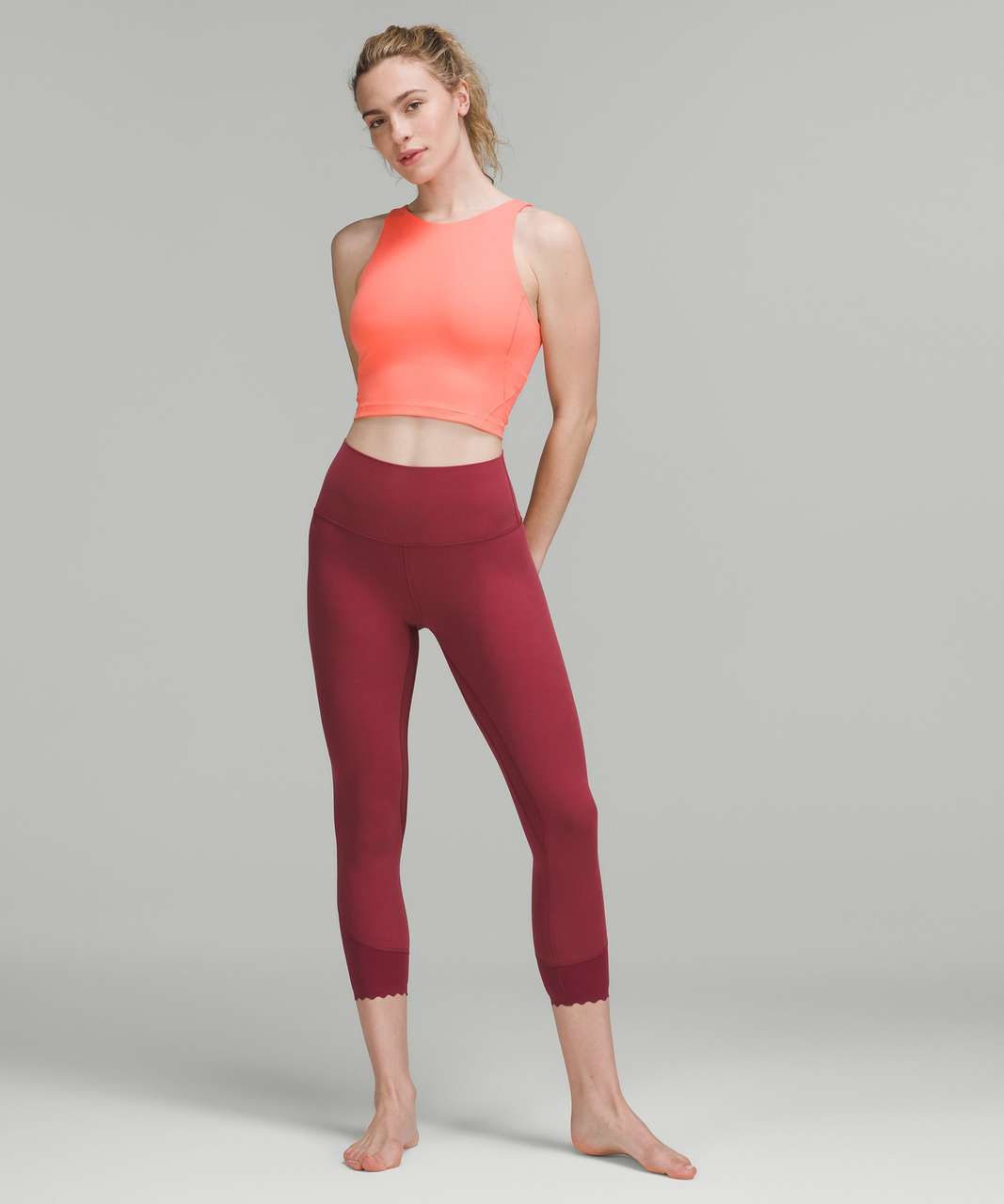 Lululemon Align High-Neck Tank Top - Raspberry Cream - lulu fanatics