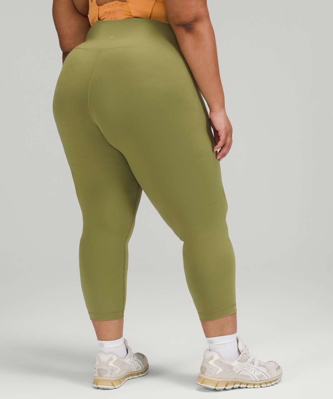 Lululemon Wunder Train High-Rise Crop 23 - Bronze Green - lulu fanatics