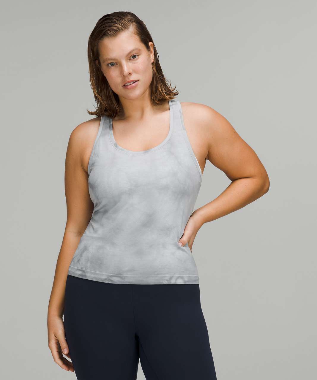 Lululemon Swiftly Tech Racerback Tank Top 2.0 *Race Length - Marble Dye  Rhino Grey - lulu fanatics