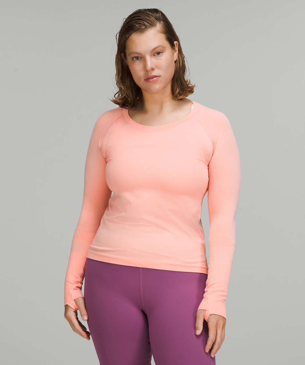 Lululemon Swiftly Tech Short Sleeve Shirt 2.0 - Raspberry Cream / Dew Pink  - lulu fanatics