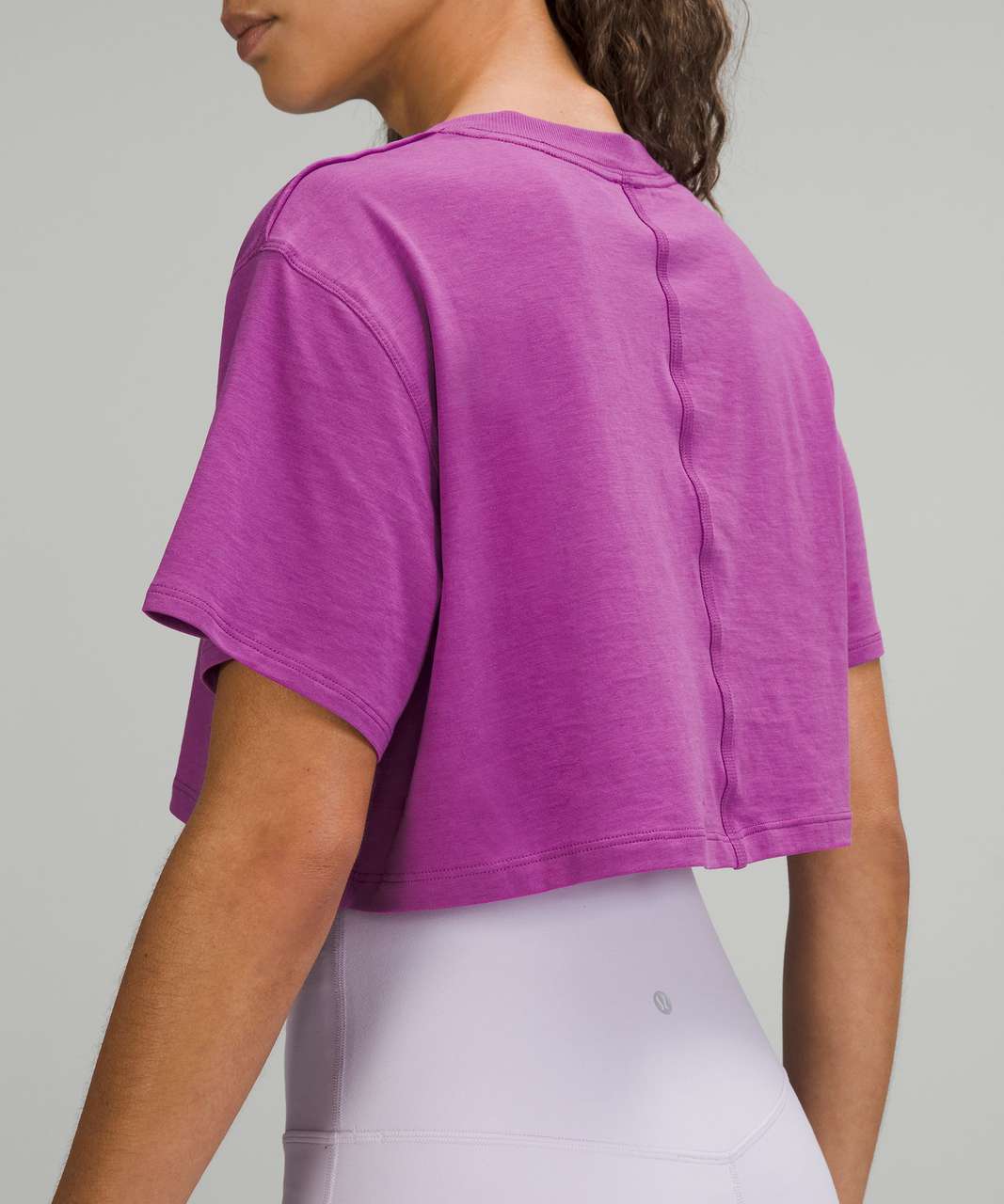 Lululemon All Yours Cropped T-Shirt - Vivid Plum