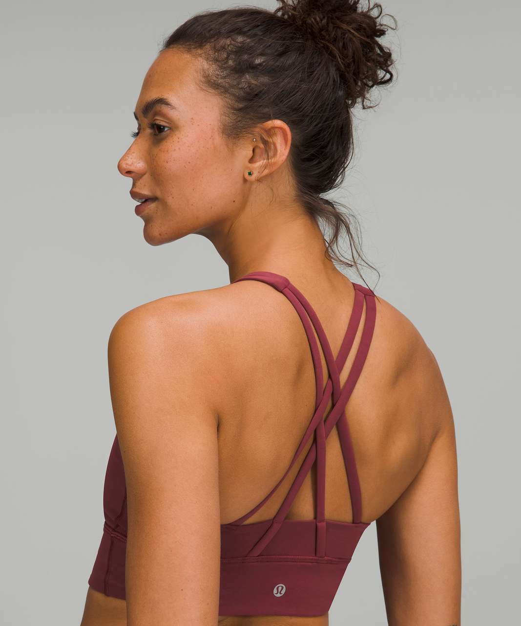 Lululemon Energy High-Neck Longline Tough Bra *Medium Support, B–D Cups - Mulled Wine