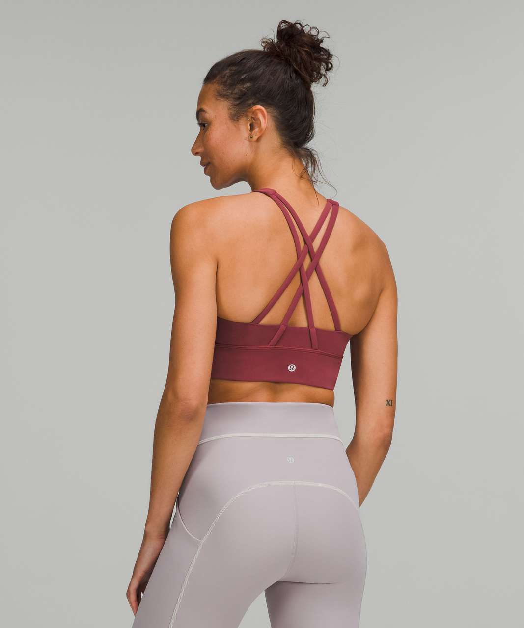 Lululemon Energy High-Neck Longline Tough Bra *Medium Support, B–D Cups - Mulled Wine