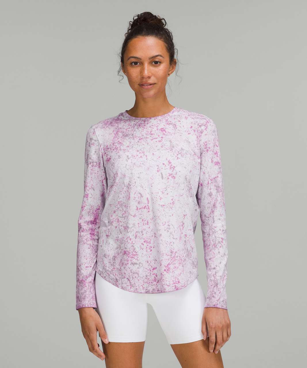 Lululemon Love Long Sleeve Shirt - Cirrus Wash Alpine White Lunar Rock Vivid Plum