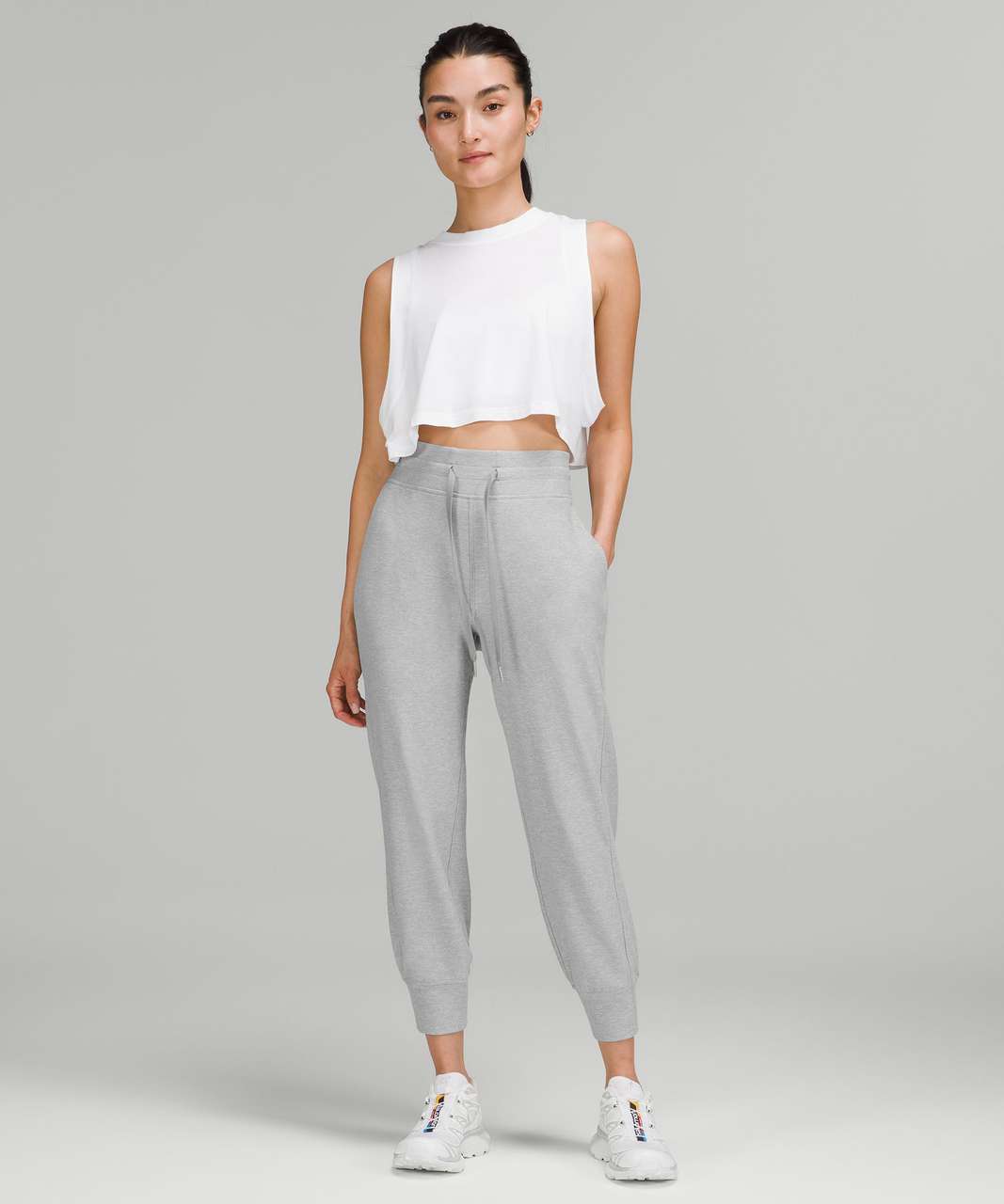 Lululemon Ready to Rulu High-Rise Cropped Jogger - Heathered Raceway Grey - lulu  fanatics