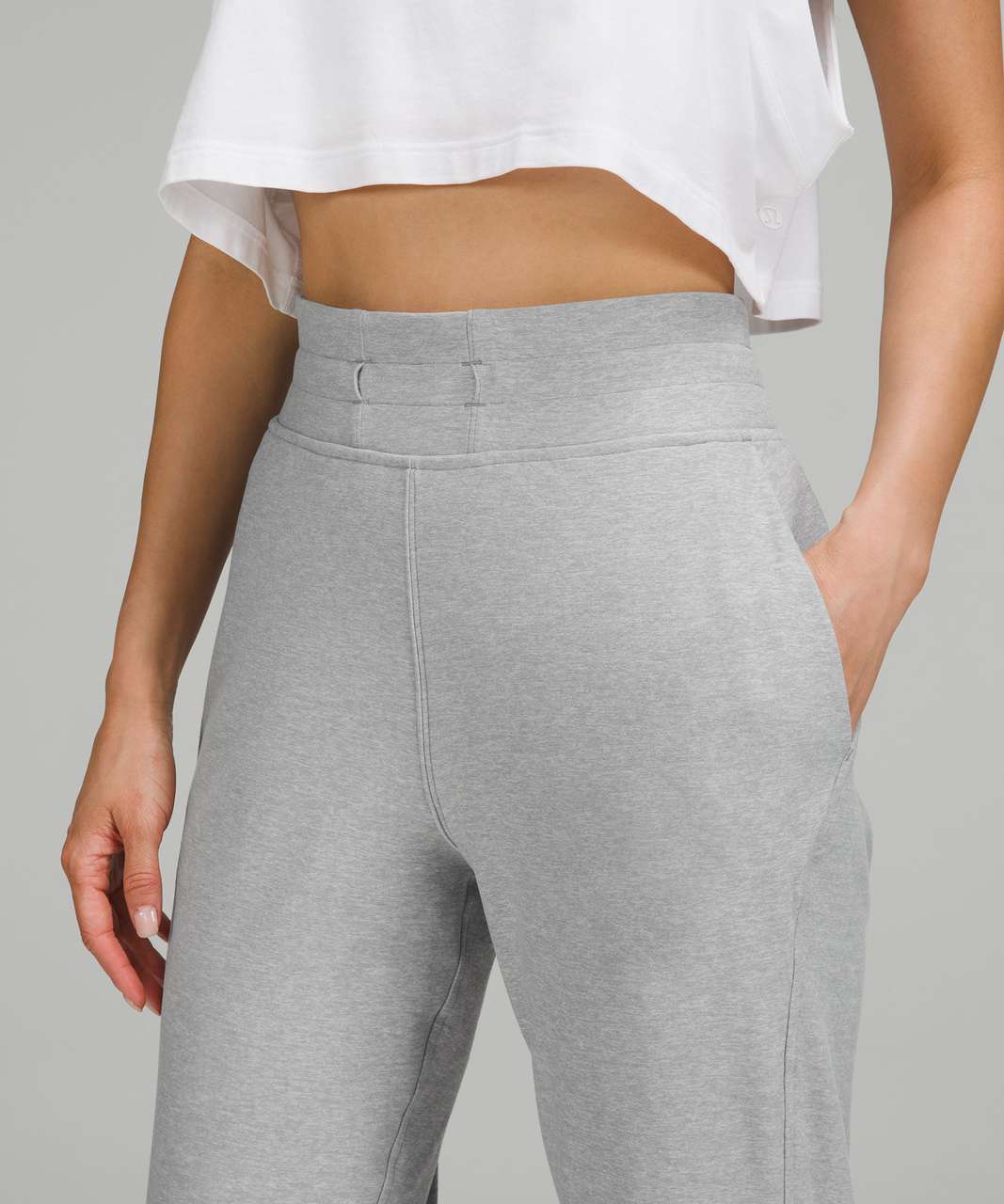 Ready to Rulu High-Rise Cropped Jogger (Heathered Raceway Grey